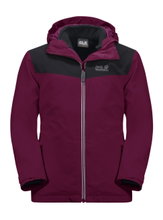 Jack Wolfskin Winterjacke Snowfrost 3in1 (wasser- und winddicht, warme Fleece-Innenjacke) rubinrot Kinder (164-176)